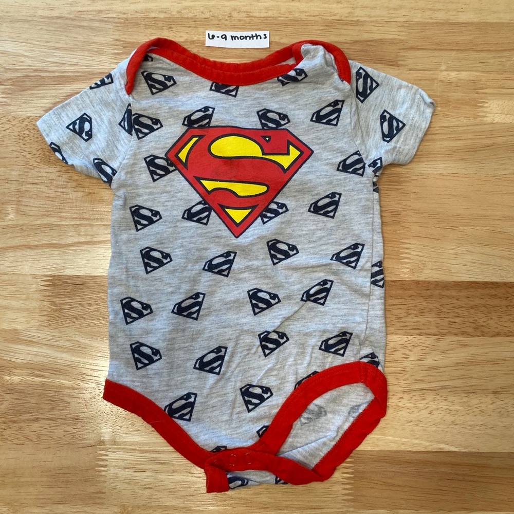 6-9 month Superman onesie